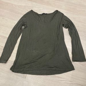Brandy Melville Long Sleeve Shirt - Army Green